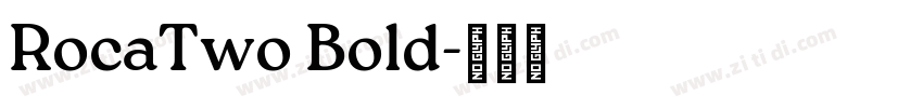 RocaTwo Bold字体转换